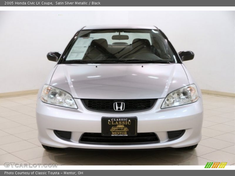 Satin Silver Metallic / Black 2005 Honda Civic LX Coupe