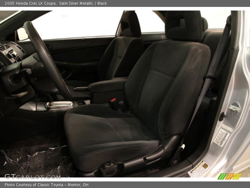 Satin Silver Metallic / Black 2005 Honda Civic LX Coupe