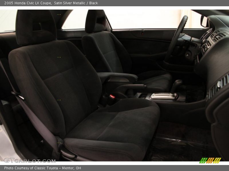 Satin Silver Metallic / Black 2005 Honda Civic LX Coupe