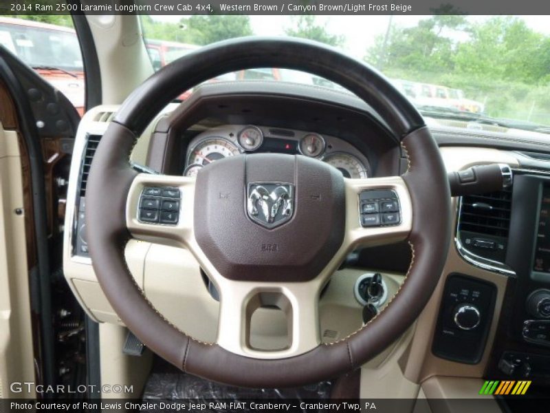 Western Brown / Canyon Brown/Light Frost Beige 2014 Ram 2500 Laramie Longhorn Crew Cab 4x4