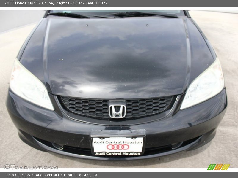 Nighthawk Black Pearl / Black 2005 Honda Civic LX Coupe