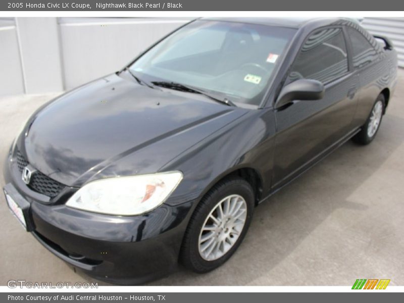 Nighthawk Black Pearl / Black 2005 Honda Civic LX Coupe