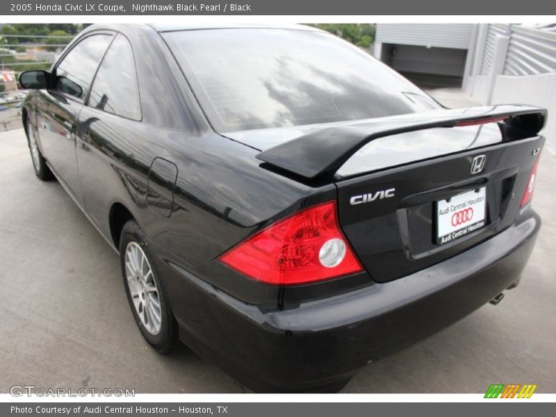Nighthawk Black Pearl / Black 2005 Honda Civic LX Coupe