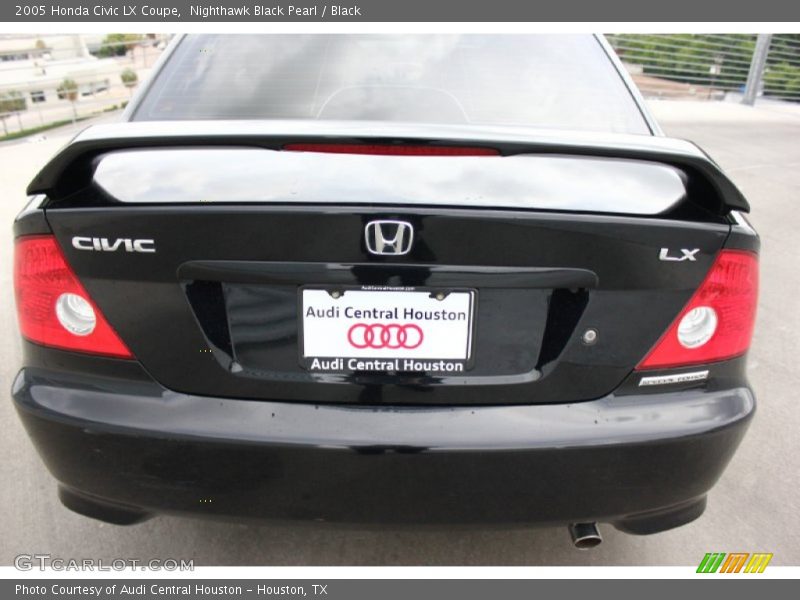 Nighthawk Black Pearl / Black 2005 Honda Civic LX Coupe