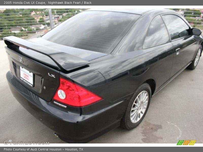 Nighthawk Black Pearl / Black 2005 Honda Civic LX Coupe