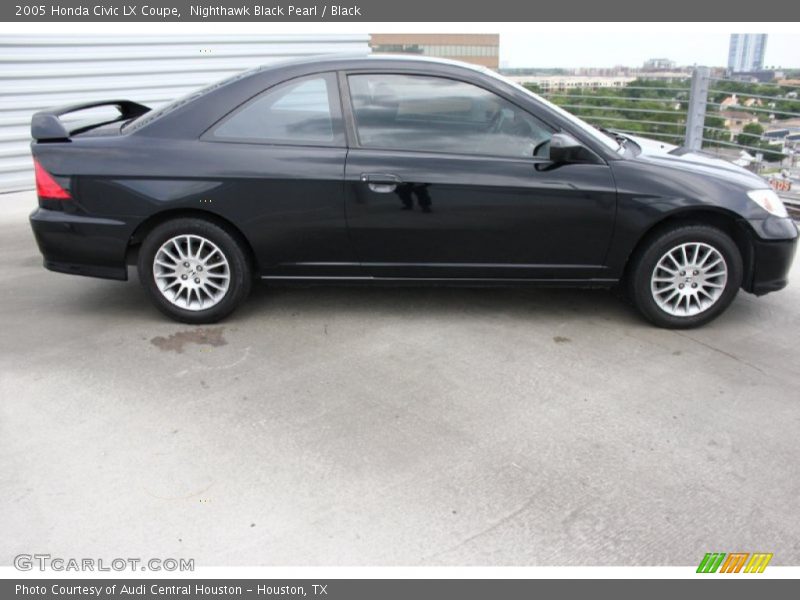 Nighthawk Black Pearl / Black 2005 Honda Civic LX Coupe