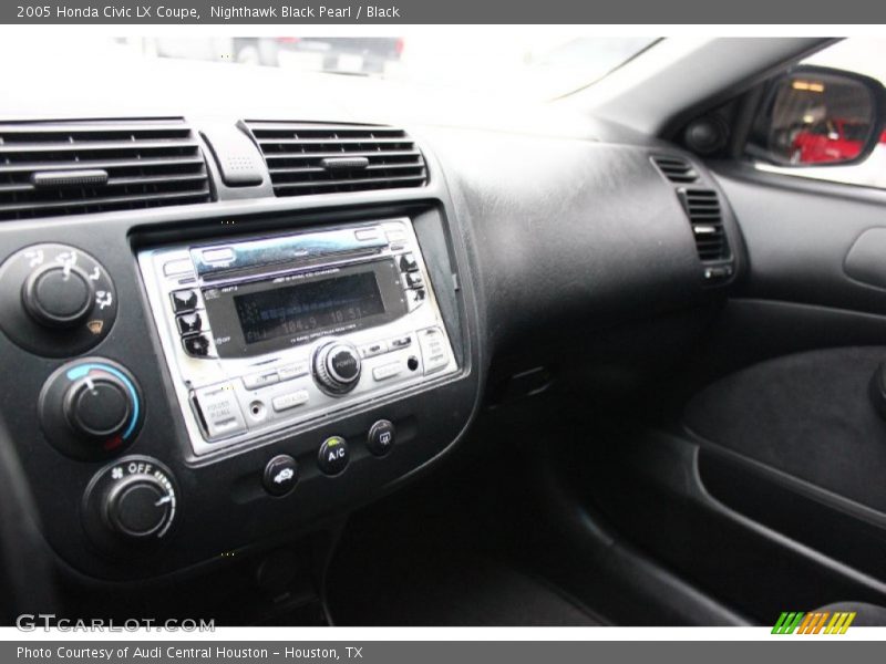 Nighthawk Black Pearl / Black 2005 Honda Civic LX Coupe