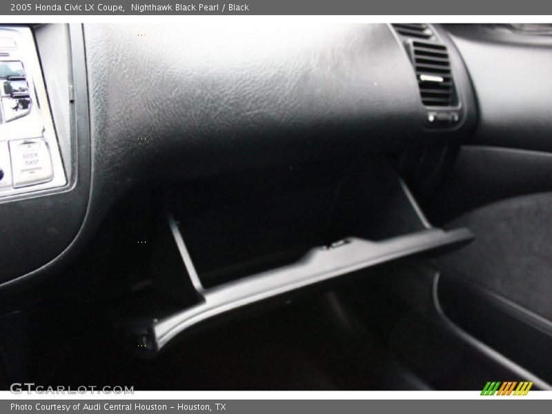 Nighthawk Black Pearl / Black 2005 Honda Civic LX Coupe