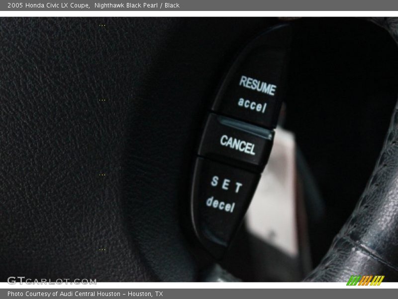 Nighthawk Black Pearl / Black 2005 Honda Civic LX Coupe
