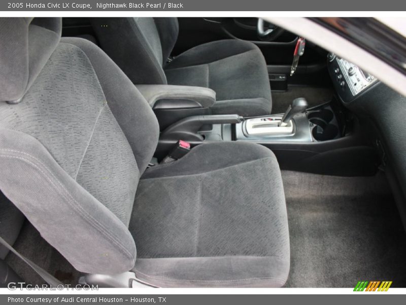 Nighthawk Black Pearl / Black 2005 Honda Civic LX Coupe