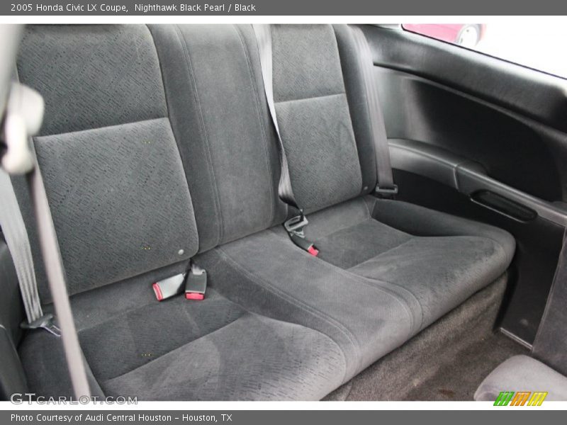 Nighthawk Black Pearl / Black 2005 Honda Civic LX Coupe