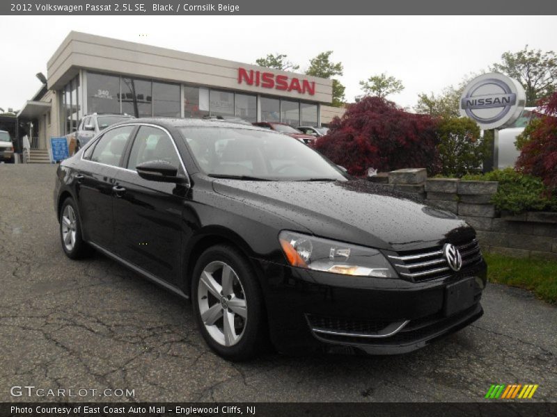 Black / Cornsilk Beige 2012 Volkswagen Passat 2.5L SE