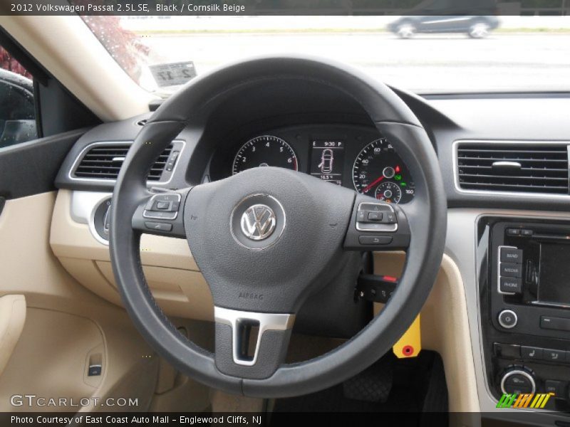 Black / Cornsilk Beige 2012 Volkswagen Passat 2.5L SE