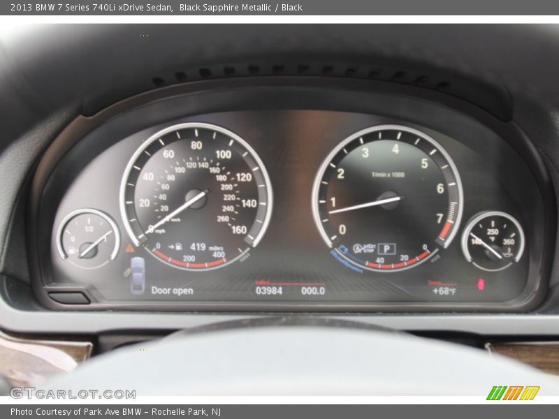 Black Sapphire Metallic / Black 2013 BMW 7 Series 740Li xDrive Sedan