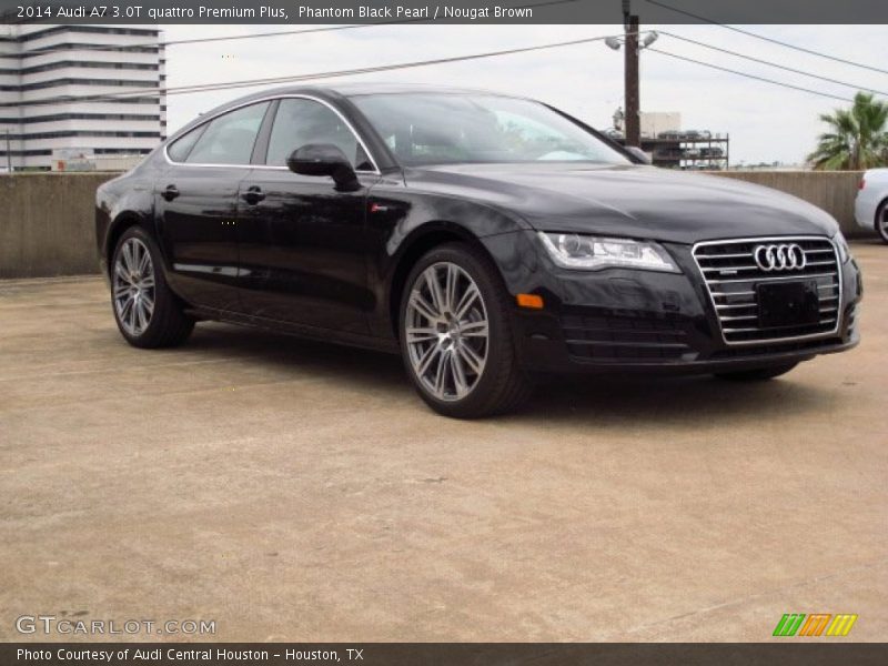 Phantom Black Pearl / Nougat Brown 2014 Audi A7 3.0T quattro Premium Plus