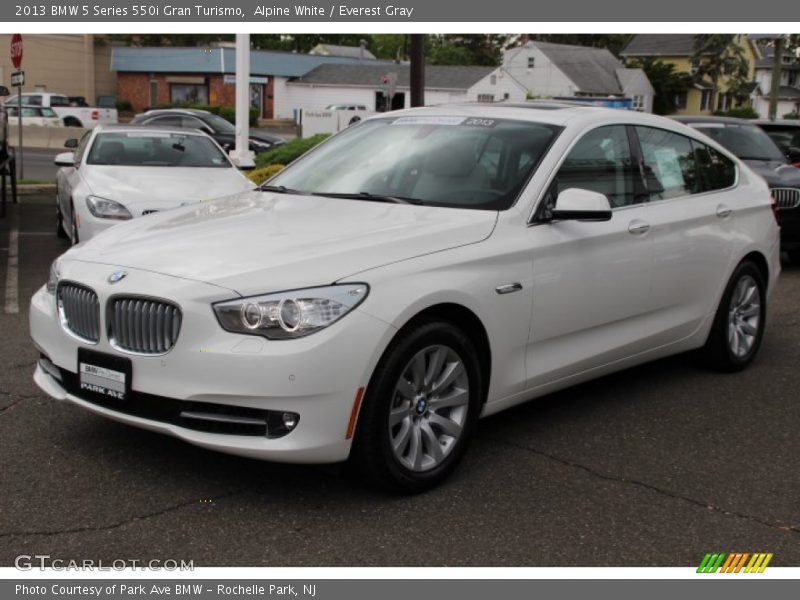 Alpine White / Everest Gray 2013 BMW 5 Series 550i Gran Turismo