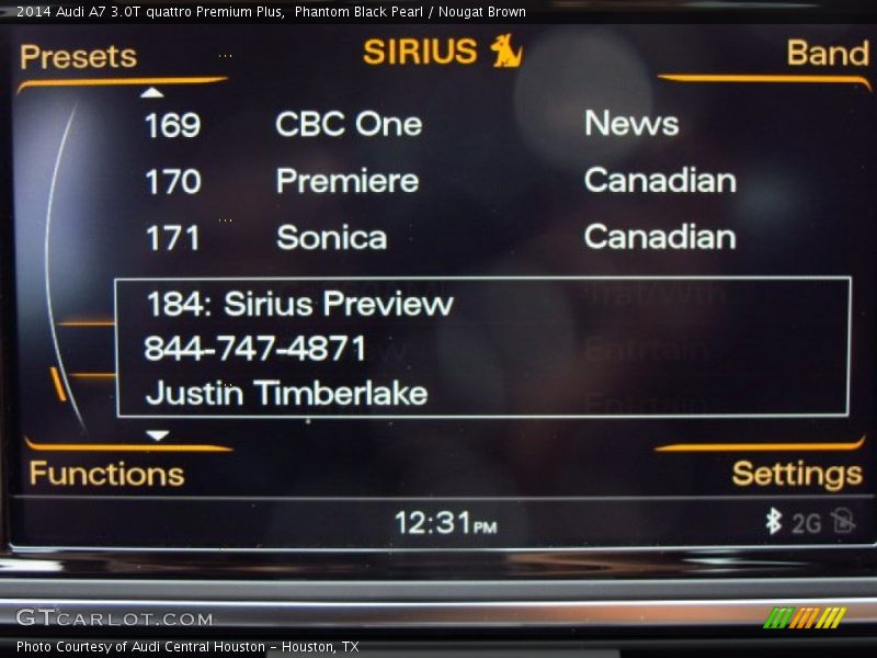 Phantom Black Pearl / Nougat Brown 2014 Audi A7 3.0T quattro Premium Plus