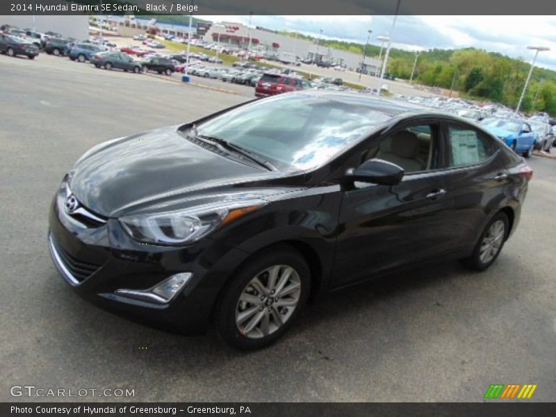 Black / Beige 2014 Hyundai Elantra SE Sedan