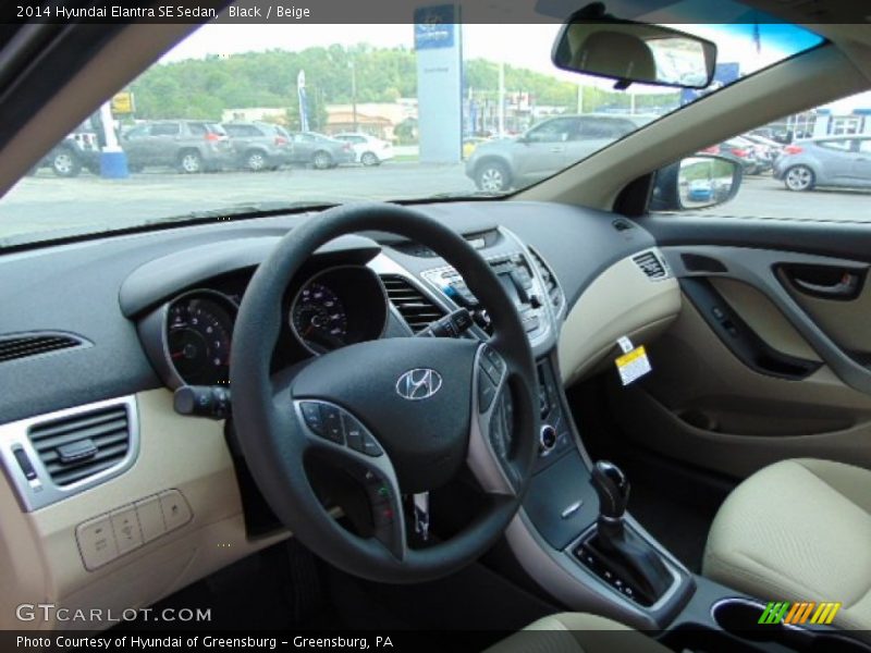 Black / Beige 2014 Hyundai Elantra SE Sedan