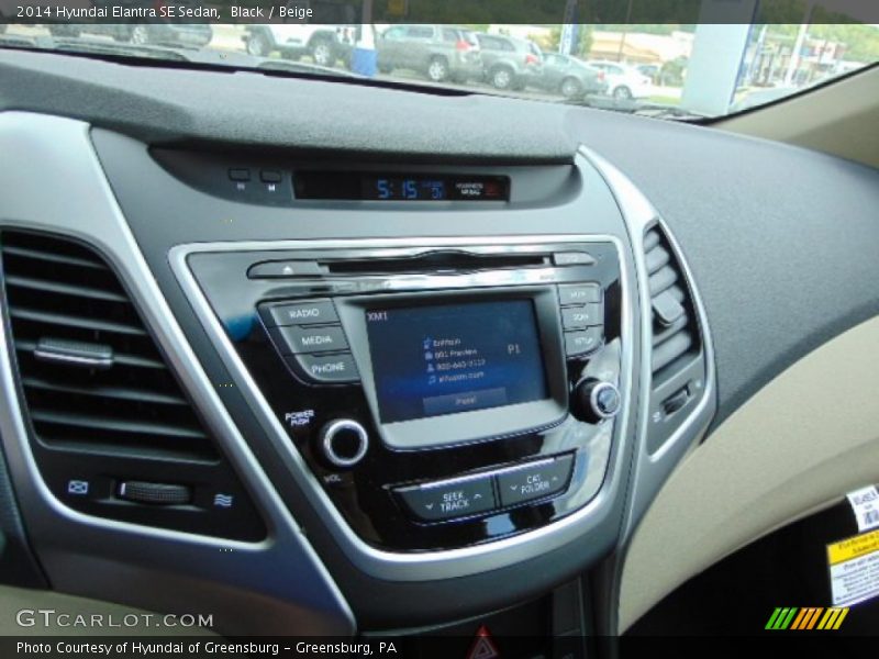 Black / Beige 2014 Hyundai Elantra SE Sedan