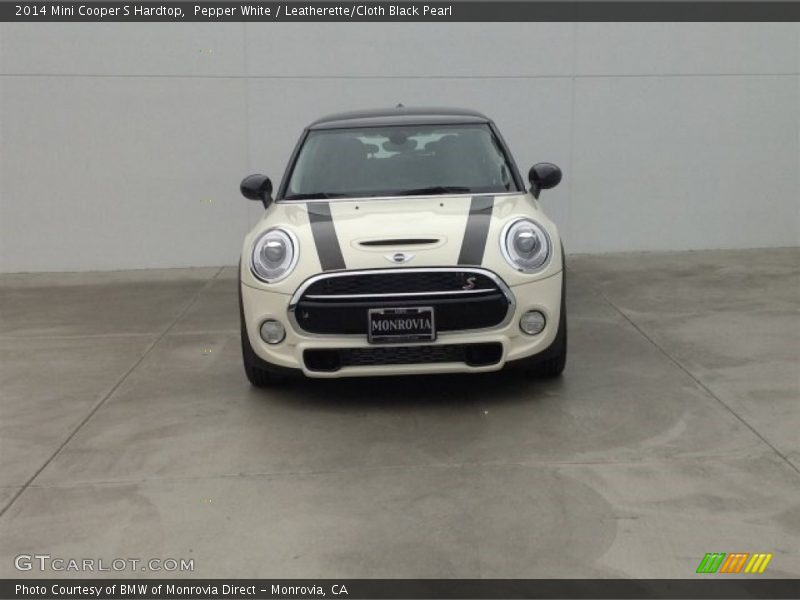 Pepper White / Leatherette/Cloth Black Pearl 2014 Mini Cooper S Hardtop