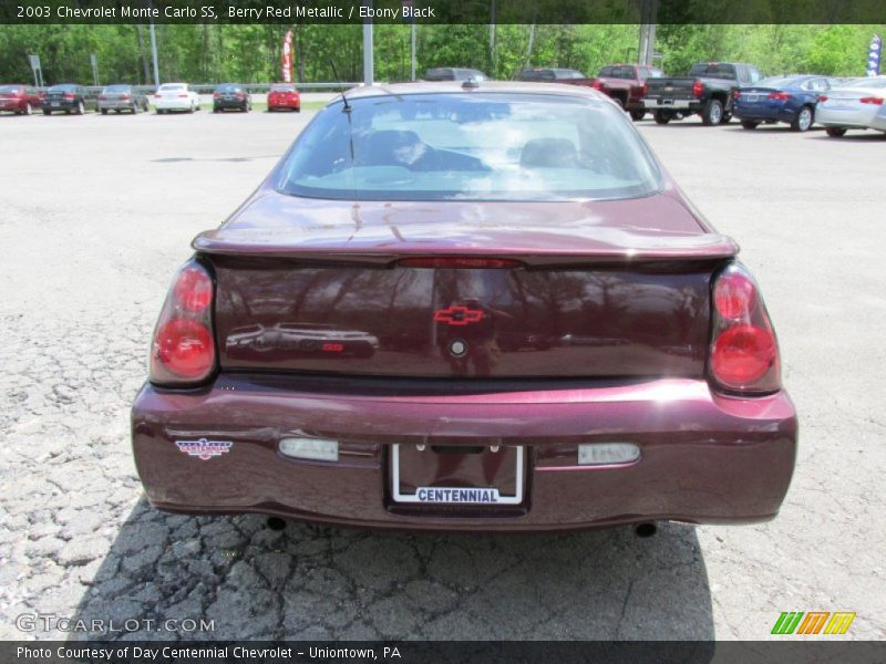 Berry Red Metallic / Ebony Black 2003 Chevrolet Monte Carlo SS