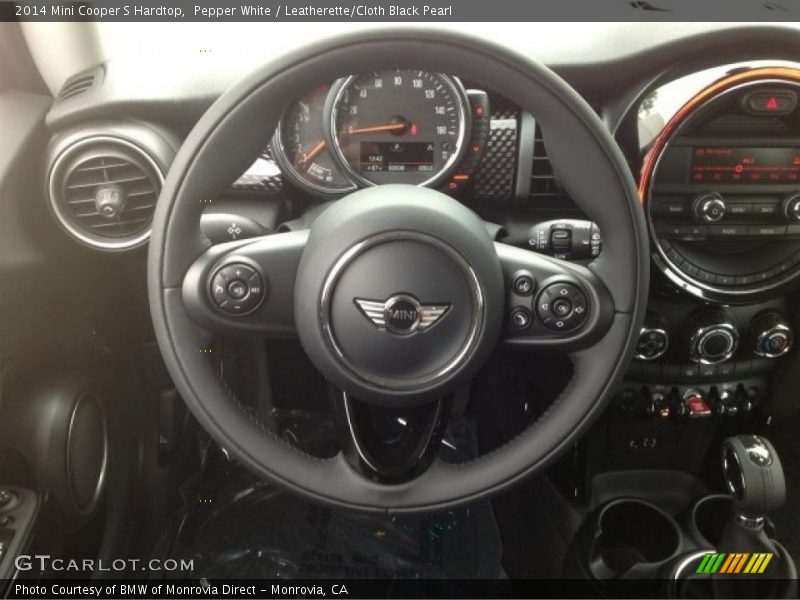 Pepper White / Leatherette/Cloth Black Pearl 2014 Mini Cooper S Hardtop