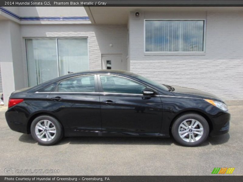 Phantom Black Metallic / Gray 2014 Hyundai Sonata GLS