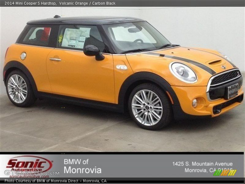Volcanic Orange / Carbon Black 2014 Mini Cooper S Hardtop