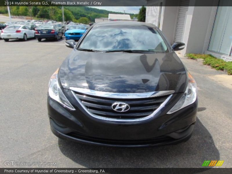 Phantom Black Metallic / Gray 2014 Hyundai Sonata GLS