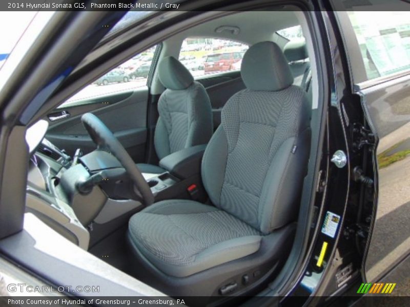 Phantom Black Metallic / Gray 2014 Hyundai Sonata GLS