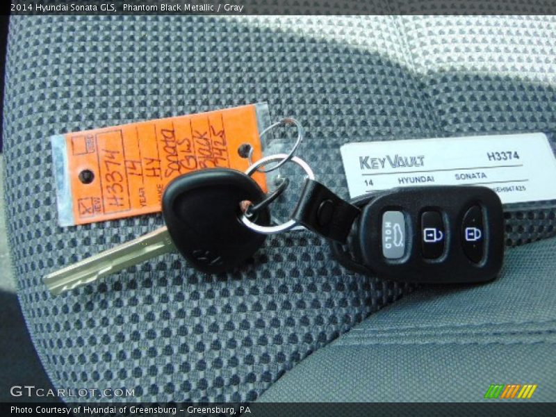 Phantom Black Metallic / Gray 2014 Hyundai Sonata GLS