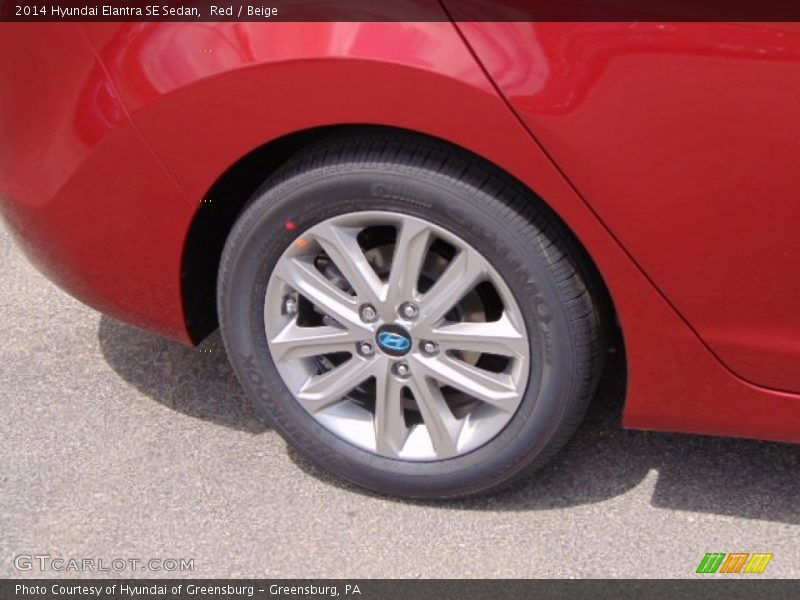 Red / Beige 2014 Hyundai Elantra SE Sedan