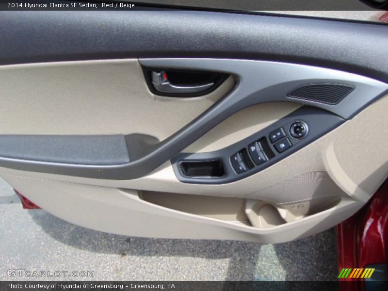 Red / Beige 2014 Hyundai Elantra SE Sedan
