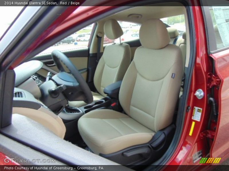 Red / Beige 2014 Hyundai Elantra SE Sedan