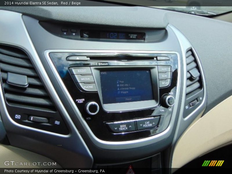 Red / Beige 2014 Hyundai Elantra SE Sedan