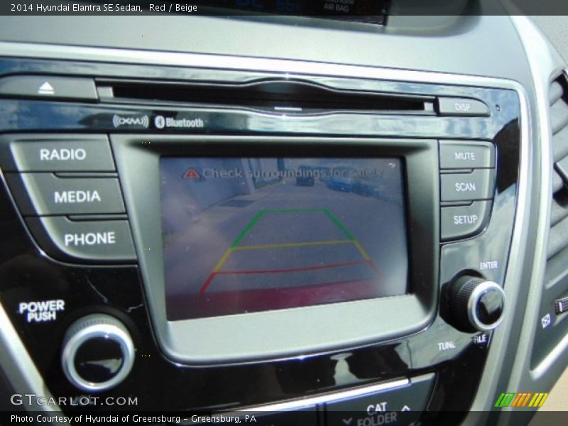 Red / Beige 2014 Hyundai Elantra SE Sedan