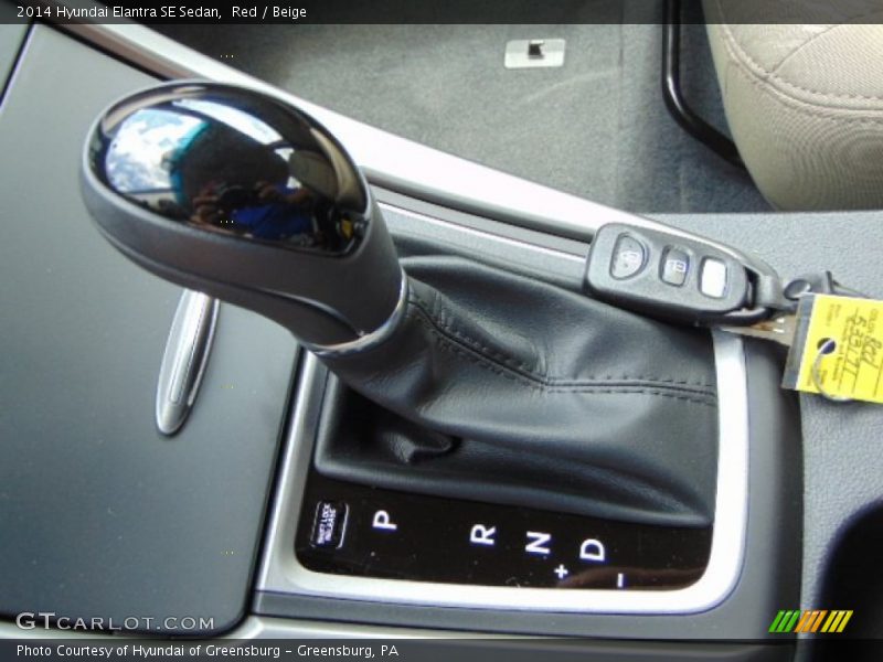 Red / Beige 2014 Hyundai Elantra SE Sedan