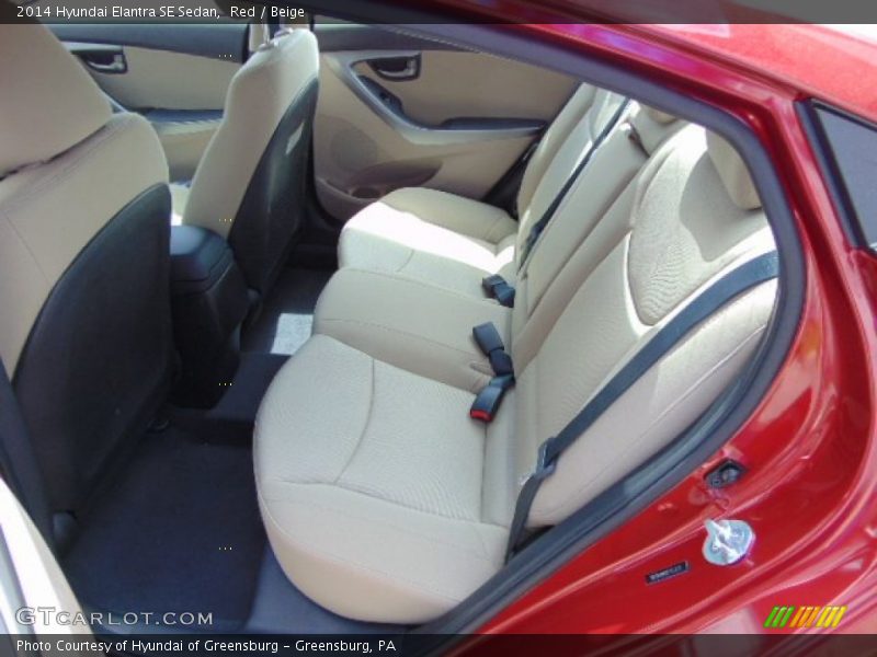 Red / Beige 2014 Hyundai Elantra SE Sedan