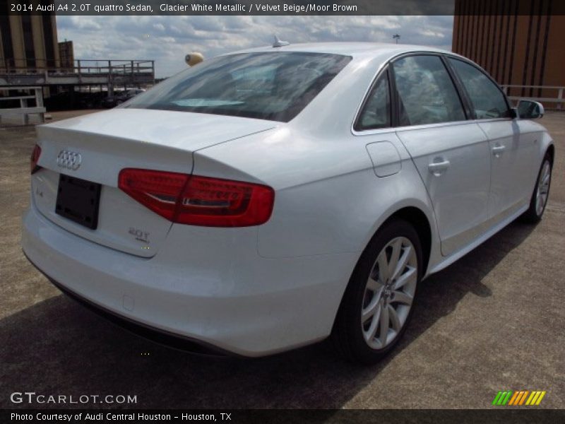 Glacier White Metallic / Velvet Beige/Moor Brown 2014 Audi A4 2.0T quattro Sedan