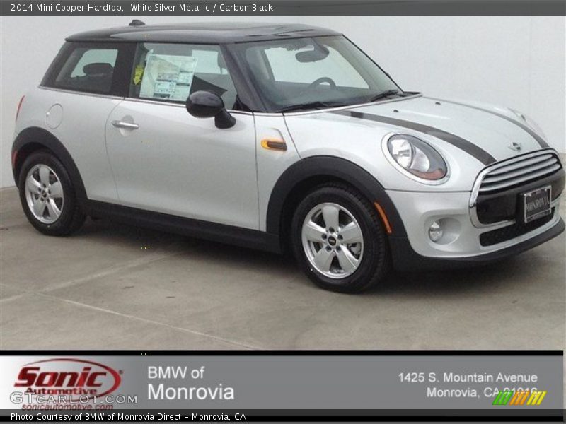 White Silver Metallic / Carbon Black 2014 Mini Cooper Hardtop