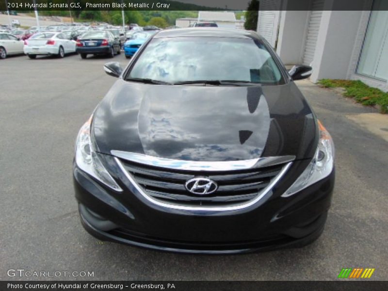 Phantom Black Metallic / Gray 2014 Hyundai Sonata GLS