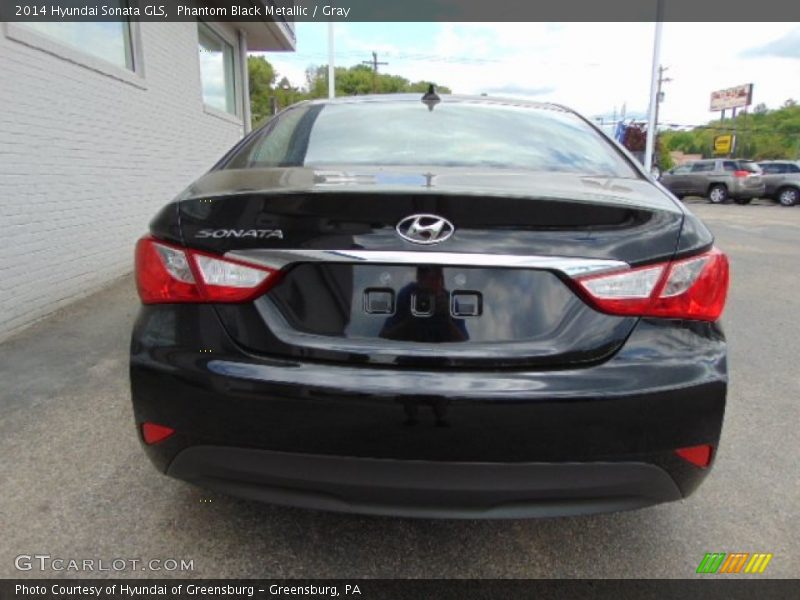 Phantom Black Metallic / Gray 2014 Hyundai Sonata GLS