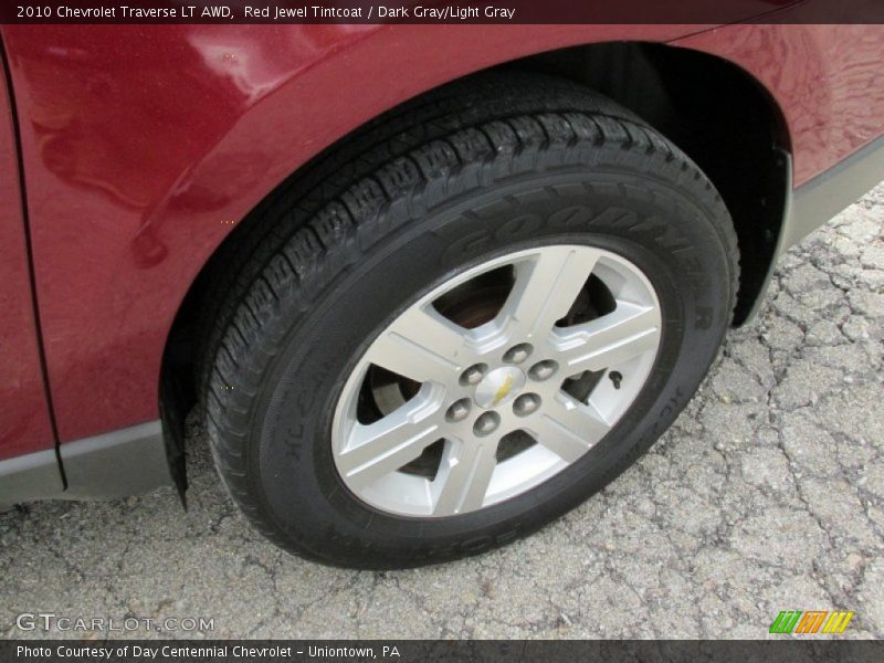 Red Jewel Tintcoat / Dark Gray/Light Gray 2010 Chevrolet Traverse LT AWD