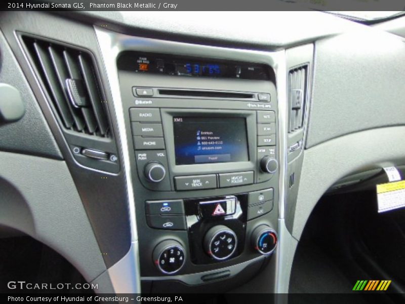 Phantom Black Metallic / Gray 2014 Hyundai Sonata GLS