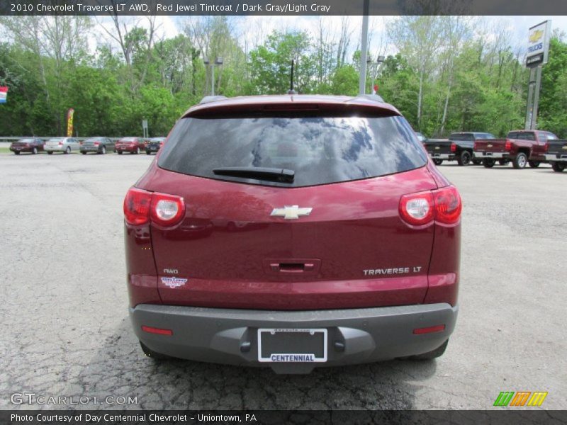 Red Jewel Tintcoat / Dark Gray/Light Gray 2010 Chevrolet Traverse LT AWD