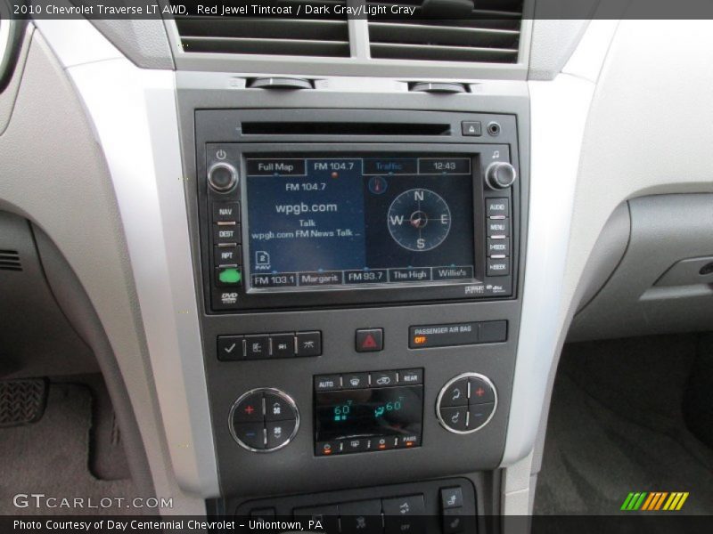 Red Jewel Tintcoat / Dark Gray/Light Gray 2010 Chevrolet Traverse LT AWD