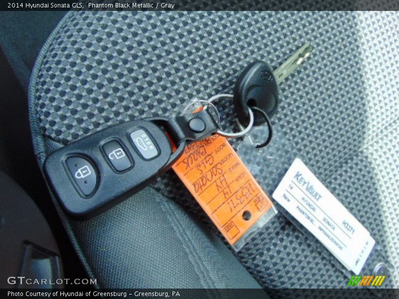 Phantom Black Metallic / Gray 2014 Hyundai Sonata GLS