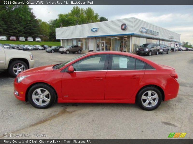 Victory Red / Jet Black/Sport Red 2012 Chevrolet Cruze LT/RS