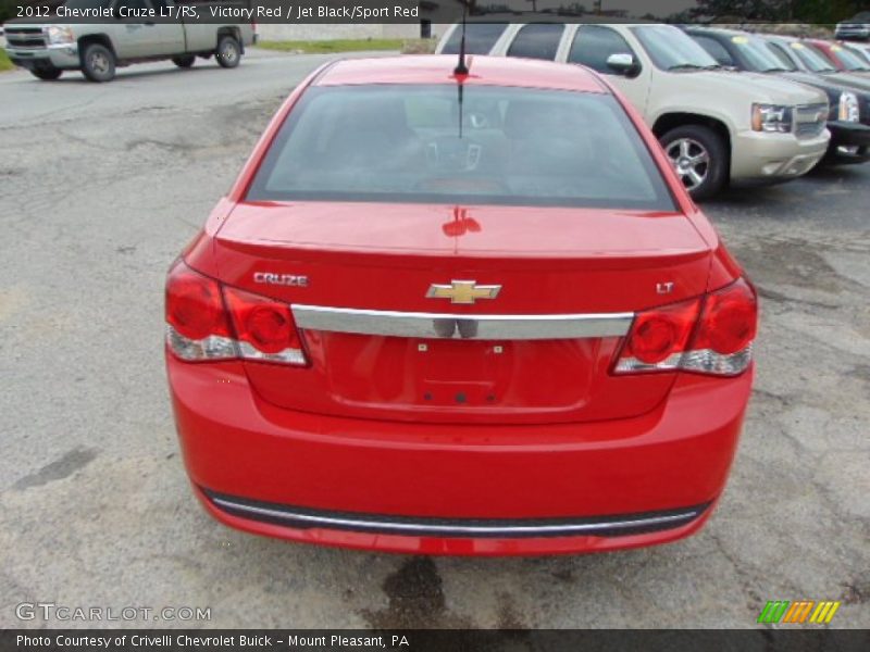 Victory Red / Jet Black/Sport Red 2012 Chevrolet Cruze LT/RS